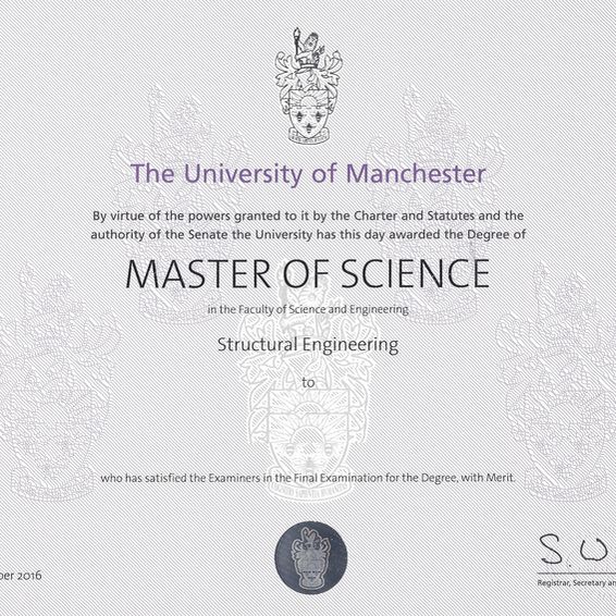 Masters Certificate